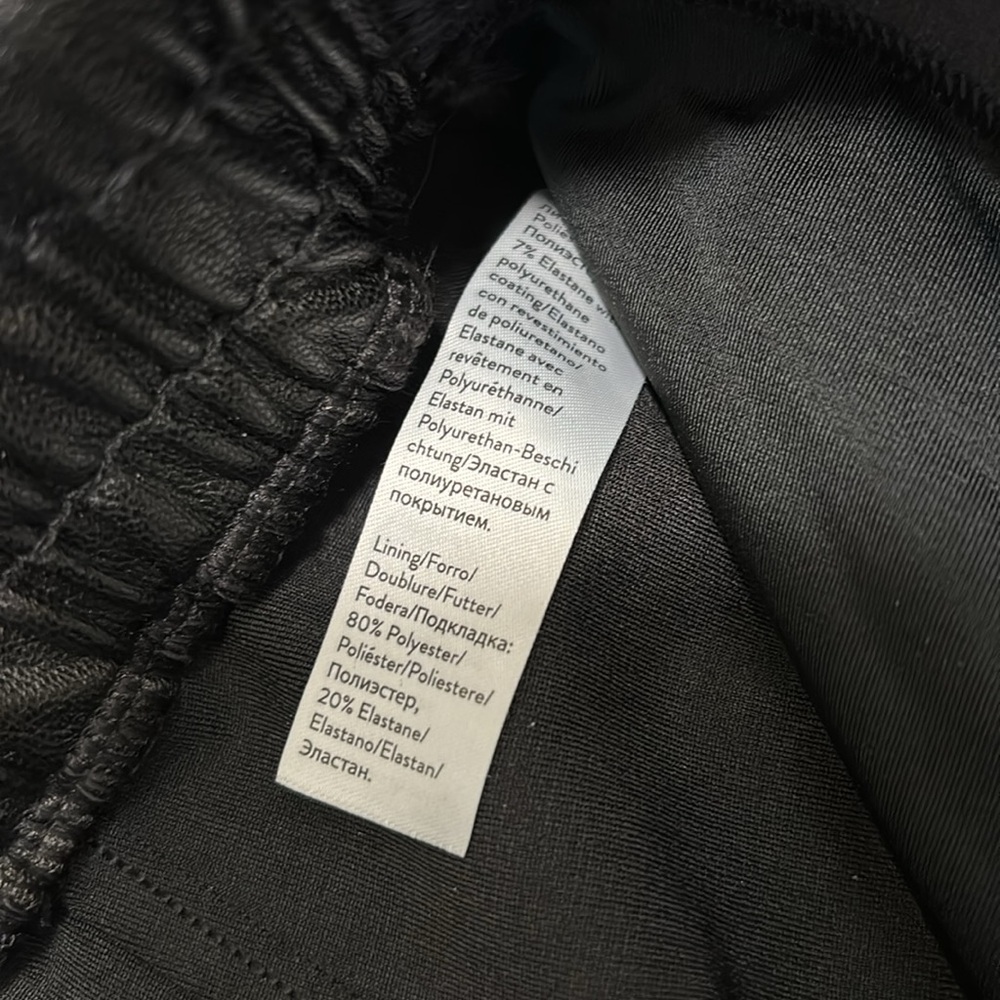 SPANX black faux leather shaping jogger S - Picture 5 of 7